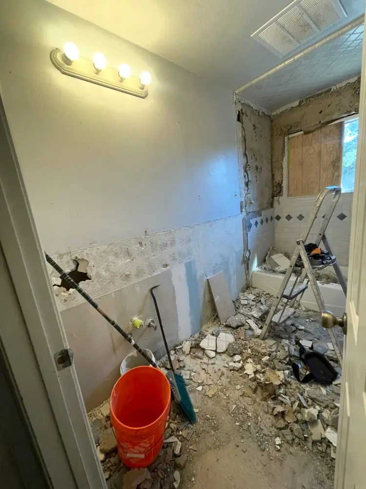 Bathroom during demolition